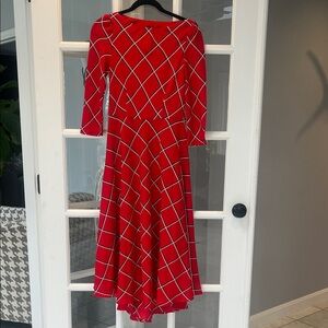 Guayana High/Low Luxury Dress Red/Black Dress Sz 9